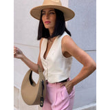 Women Vest Casual Slim Fit Vest Jacket