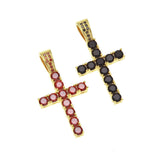 Jewelry Cross Pendant Necklace Copper Set Zircon Crosses Royalty Spectrum