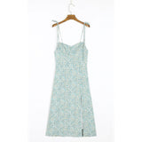 Women Dresses Girl Pastoral Floral Sling Dress