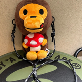 Baby milo children crossbody bag monkey doll mushroom children adult shoulder oblique change bag