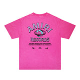 Amiri Washed Distressed T Shirt Printed Trendy Pure Cotton