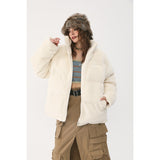 Unisex Coat Winter Lamb Wool Cotton-Padded Jacket Couple Warm