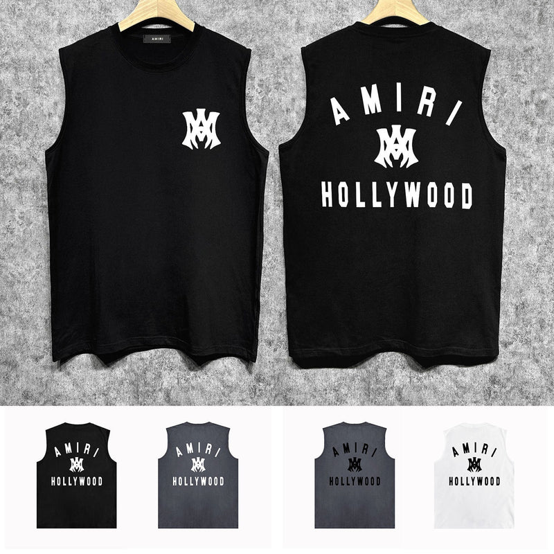 Amiri tank top hollywood spider printing