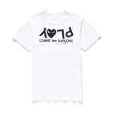 CDG Be Kind T Shirt T-shirt Peach Heart Unisex Wear Cotton round Neck Short Sleeve