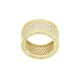 Rings Gold Plated BlingBling Micro Set Zircon Ring Hip Hop Royalty
