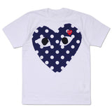 CDG Be Kind T Shirt Lay Japanese Style Fashion Brand Short Sleeve T-shirt 18 New Polka Dot Big Love Unisex Wear Pure Cotton Couple Style