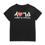 CDG Be Kind T Shirt T-shirt Peach Heart Unisex Wear Cotton round Neck Short Sleeve