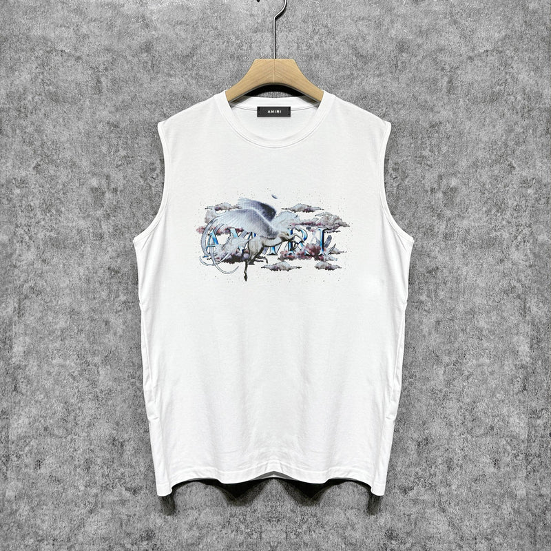Amiri tank top caiyun pegasus printing