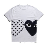 CDG Be Kind T Shirt Pure Cotton Peach Heart Men's and Women's Short-Sleeved T-shirt