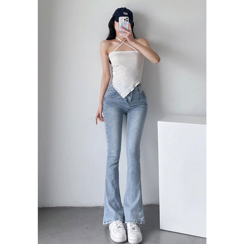 Women Jeans Slimming Retro Fashion Flared Pants