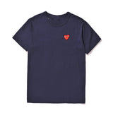 CDG Be Kind T Shirt Unisex Wear round Neck Cotton Short Sleeve Solid Color Embroidery