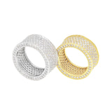 Rings Gold Plated BlingBling Micro Set Zircon Ring Hip Hop Royalty