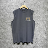 Amiri tank top bone crack star print