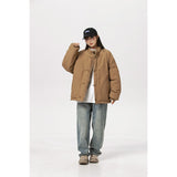 Unisex Coat Chinese Style Loose Lapel Cotton Coat