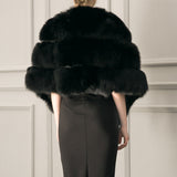 Women Fur Jacket Scarf Gown Talma