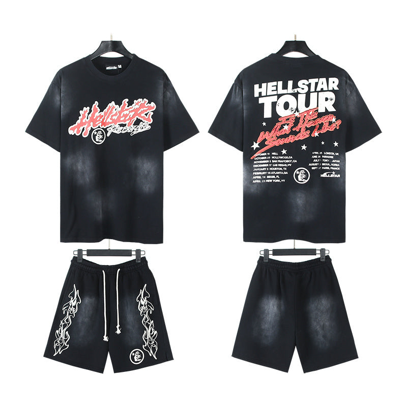 Hellstar T-Shirt And Shorts Two-Piece Set