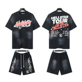 Hellstar T-Shirt And Shorts Two-Piece Set