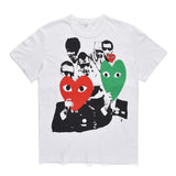 CDG Be Kind T Shirt Lay round Neck Pure Cotton Love