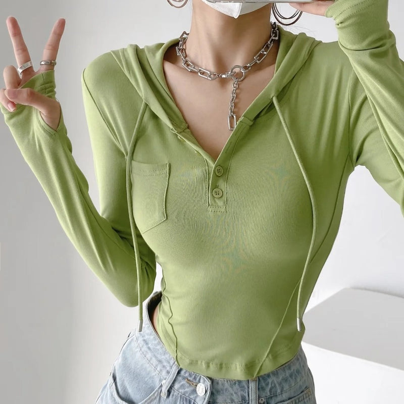 Women Hoodie Hot Girl Tight Sports