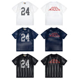 Gallery Dept T-Shirt Alphabet Print Hollow Mesh Short Sleeve T-Shirt