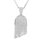 Jewelry Micro-set Zircon 18K Gold Plated Two-Tone Broken Skateboard Pendant Spectrum Jesus Pieces Royalty