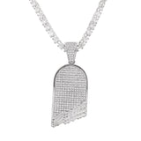 Jewelry Micro-set Zircon 18K Gold Plated Two-Tone Broken Skateboard Pendant Spectrum Jesus Pieces Royalty