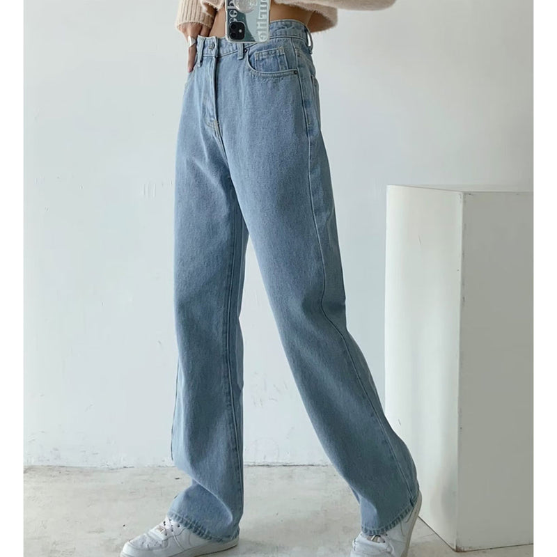 Women Jeans Retro Simple Spring and Autumn