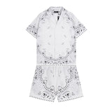 Amiri Shirt And Shorts 2 Piece Set Fashion Print Couple High Street
