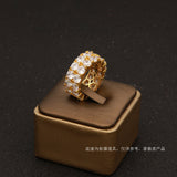 Rings Double Row Diamond Zircon Microset Zircon 2 Row Ring St. Valentine's Spectrum