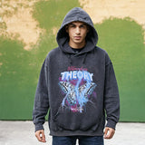 Mens Vintage Hoodie Loose Vintage Hooded Sweater