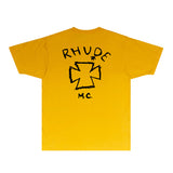 Rhude T Shirts Printed Trendy Pure Cotton