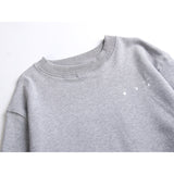 OW Sweatshirt Patchwork Crew Neck Sweatshirt