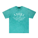 Amiri Washed Distressed T Shirt Printed Trendy Pure Cotton