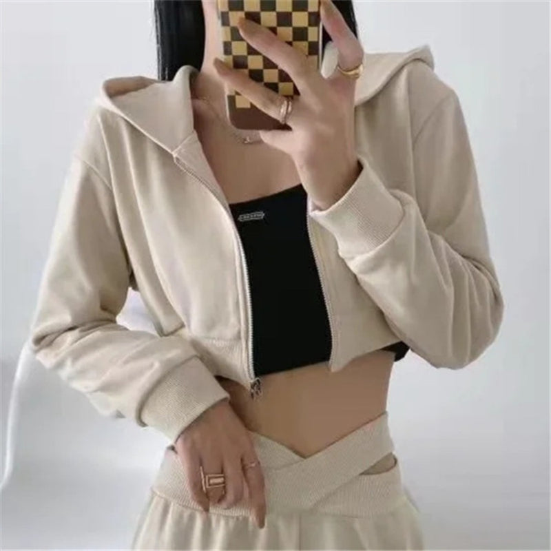 Women Hoodie Fashion Cardigan Slimming Casual