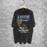 Amiri washed t-shirt flame island short sleeve