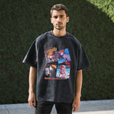 Mens Vintage T Shirt Washed Old Short Sleeve