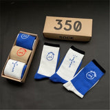 Men's socks - european and american streetwear brand boxed aj athletic socks - m crew socks - graffiti barbed wire trendy socks - travis scott collaboration