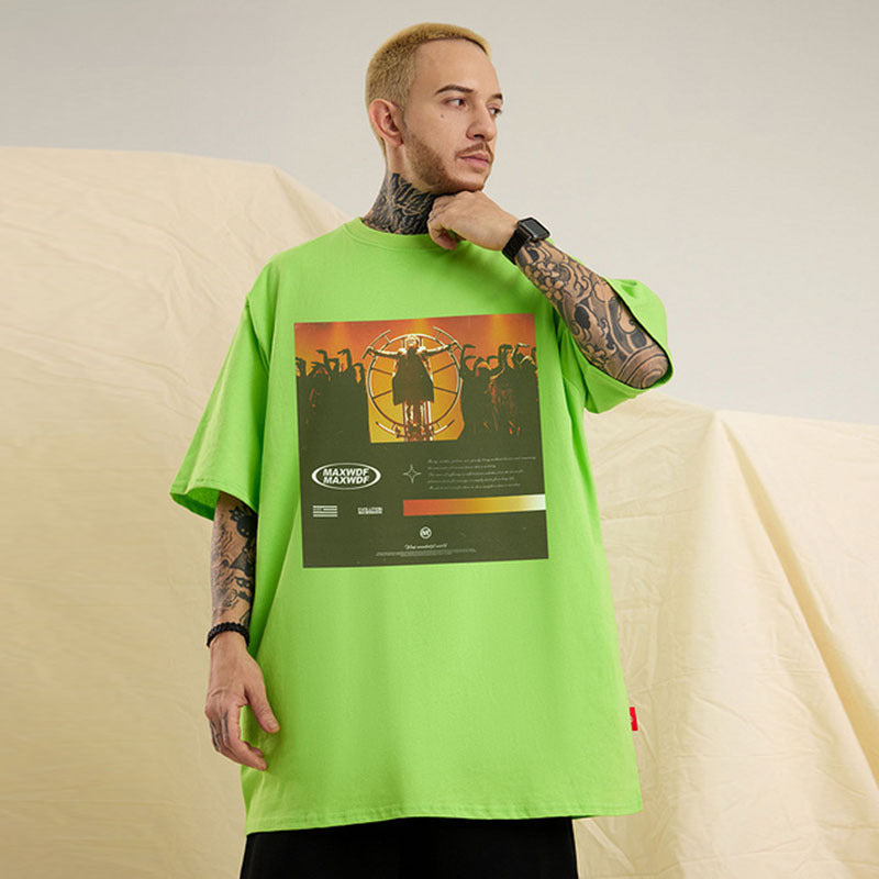 Men T-Shirt Punk Print Idle Style