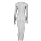 Women Dress Sexy Grid Dress