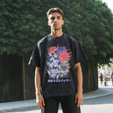 Mens Vintage T Shirt Short Sleeve T-Shirt Men Hip Hop