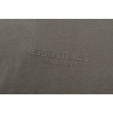 Fog Essentials T Shirts Spring Summer FOG Flocking Letters Crew Neck Pullover Short Sleeves