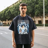 Mens Vintage T-Shirt Singer Print Short Sleeve T-Shirt