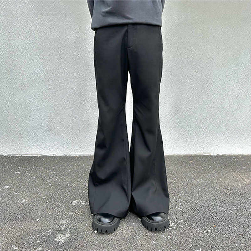 Cargo Pants Solid Color Bell-Bottom Pants Loose Casual Trousers