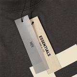 Fog Essentials T Shirts Spring Summer FOG Flocking E Letter Crew Neck Short Sleeves