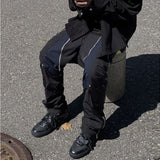 Cargo Pants Zipper Stitching Casual