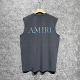 Amiri tank top splash paint simple letterprinting