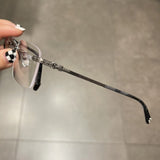 CHH Chrome Hearts Glasses Frame Pure Titanium Ultra Light Frameless Perforated Business Myopia Frame