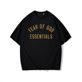 Fog Essentials T Shirts Autumn/Winter FOG Letter Print Crew Neck Short Sleeves