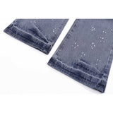 Gallery Dept Jeans with Artistic Ink Splatter and Distressed Flares
