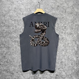 Amiri tank top giant snake letter print